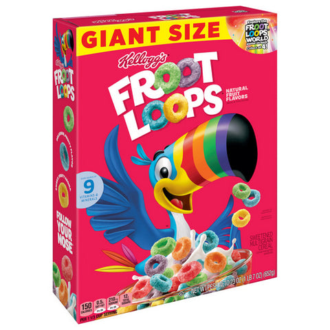 Giant Size Froot Loops Cereal 23 Oz (Case Of 10) by Kellogg's