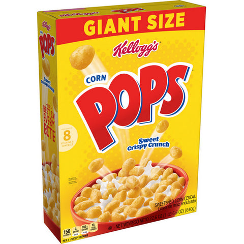 Giant Size Corn Pops Sweetened Cereal 22.6 Oz (Case Of 10) by Kellogg's