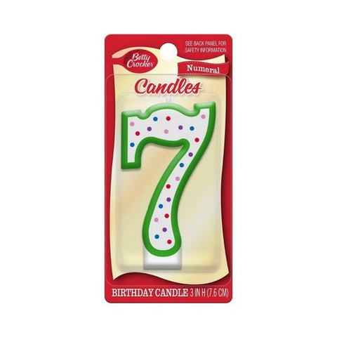 Birthday Candles Numeral Seven 1 Count (Case Of 6) by Betty Crocker