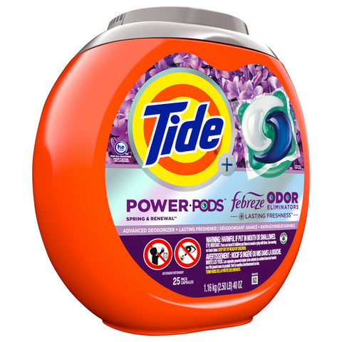 Spring And Renewal Scent Power Pods Laundry Detergent 25 Count (Case Of 4) by Tide