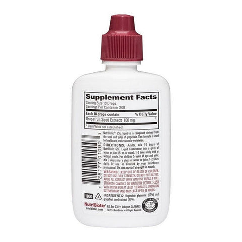 NutriBiotic, Gse Grapefruit Seed Extract Liquid Concentrate, 2 Oz NutriBiotic