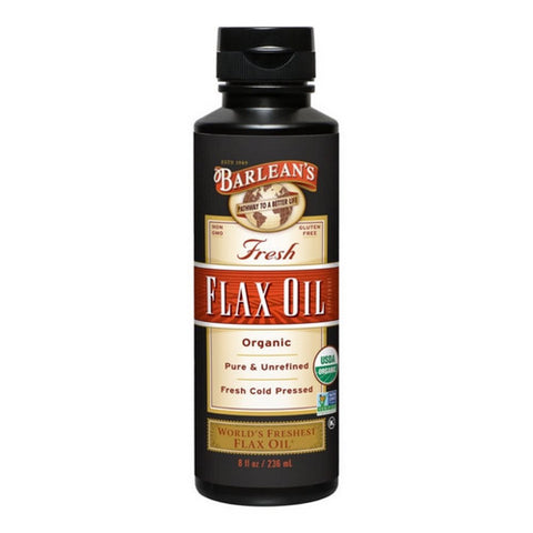 Organic Fresh Flax Oil 8 Oz by Barlean's