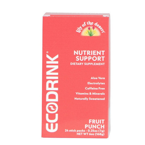 EcoDrink Nutrient Support Fruit Punch 24 Count by Lily Of The Desert