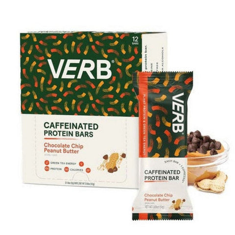 Verb Energy, Peanut Butter Caffeinated Protein Bars, 12 Count Verb Energy