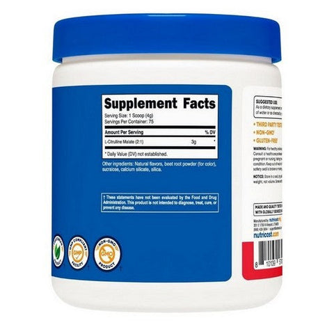 Nutricost, L-Citrulline Malate (2:1) Powder Fruit Punch, 300 Grams Nutricost