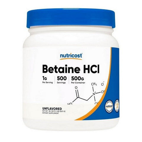 Nutricost, Betaine Hcl Unflavoured, 507 Grams Nutricost