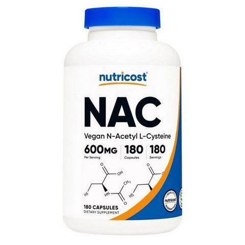 Nutricost, N-Acetyl L-Cysteine NAC Capsules, 600 Mg, 180 Count Nutricost