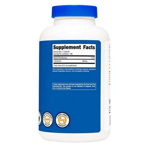 Nutricost, L-Glutamine Capsules, 800 Mg, 180 Count Nutricost
