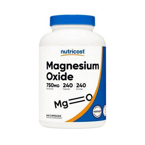 Nutricost, Magnesium Oxide Capsules, 750 Mg, 240 Count Nutricost