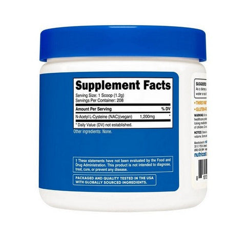 Nutricost, N-Acetyl L-Cysteine Powder Vegan, 250 Grams Nutricost