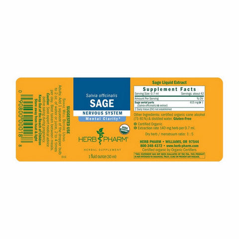 Herb Pharm, Sage, 1 Oz Herb Pharm
