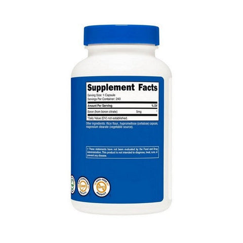 Nutricost, Boron Capsules, 5 Mg, 240 Count Nutricost