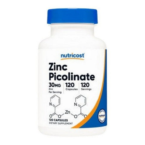 Nutricost, Zinc Picolinate Capsules, 30 Mg, 120 Count Nutricost