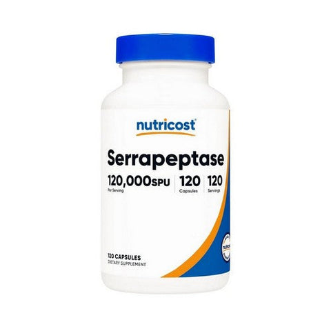 Nutricost, Serrapeptase, 120,000 SPU, 120 Caps Nutricost