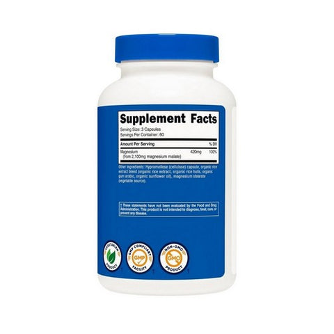 Nutricost, Magnesium Malate, 2100 Mg, 180 Caps