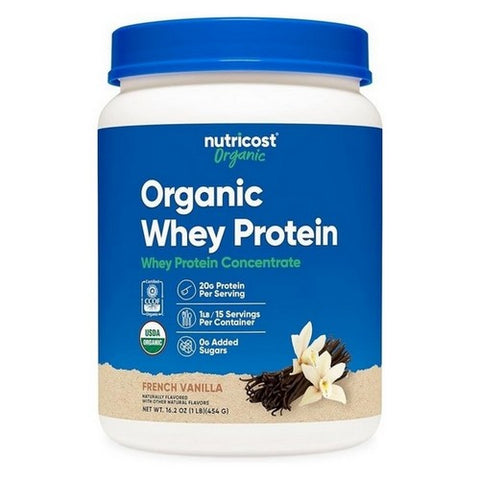 Nutricost, Organic Whey Protein Powder French Vanilla, 1 Lb Nutricost