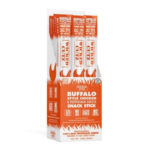 Wicked Cutz, Chicken Buffalo Style Cheese, 1.5 Oz (Pack Of 12) Wicked Cutz