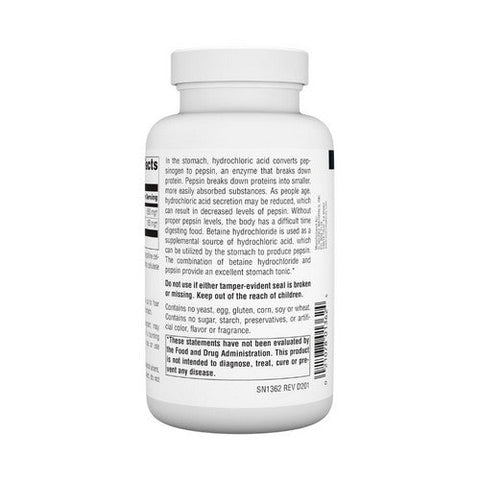 Source Naturals, Betaine Hcl, 180 Tabs Source Naturals