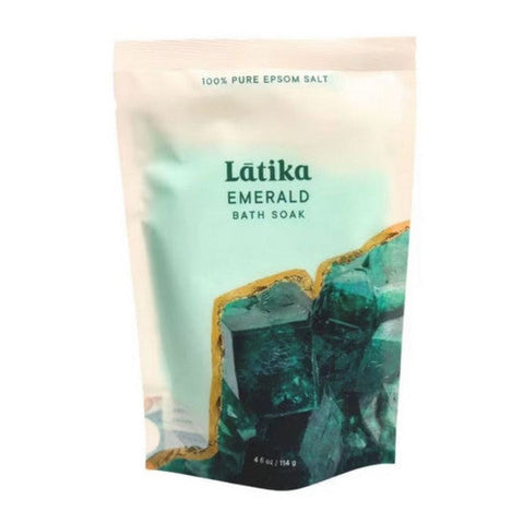 Latika Soap, Geode Bath Soak Emerald, 4 Oz Latika Soap