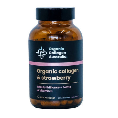 Organic Collagen Australia, Pure Collagen With Strawberry, 120 Capsules Organic Collagen Australia