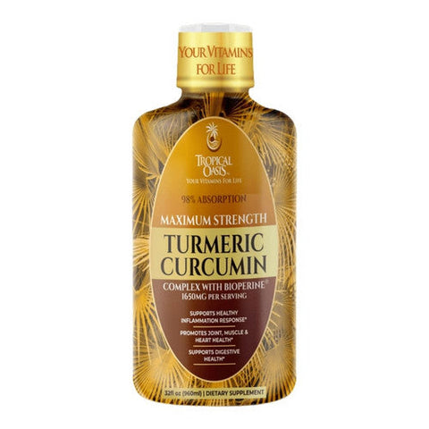 Tropical Oasis, Turmeric Curcumin 32 Day Supply, 32 Oz Tropical Oasis