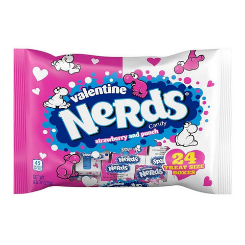 Valentines Day Strawberry And Punch Flavors Sweet And Sour Candy 9.8 Oz (Case Of 12) by Nerds