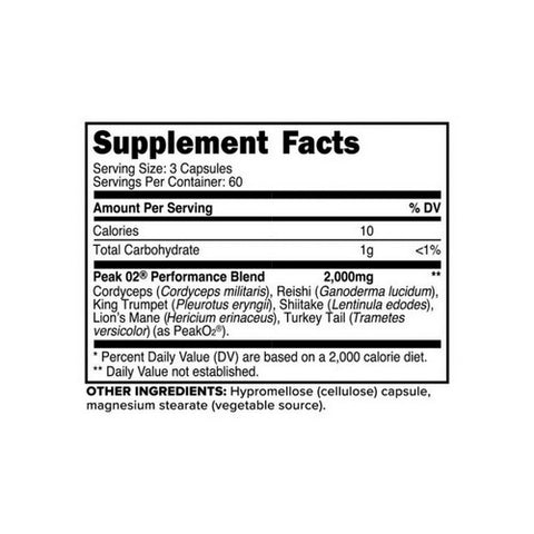 Primaforce, Peak O2 Ultimate Mushroom Blend, 2000 Mg, 180 Caps Primaforce