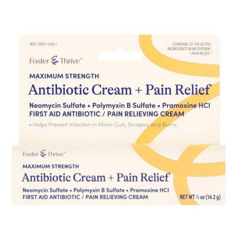 Foster And Thrive, Maximum Strength Antibiotic + Pain Relief, 0.5 Oz Foster And Thrive