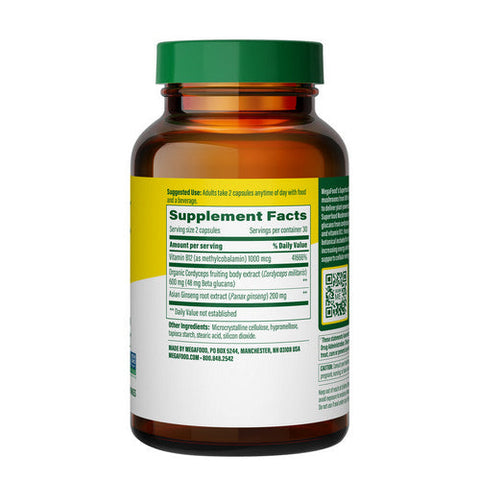 MegaFood, Superfood Mushroom Energy Support, 60 Capsules MegaFood