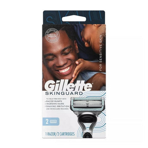 Gillette, SkinGuard Razor + 2 Blade Refills, 1 Count Gillette