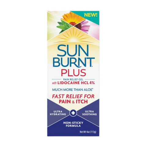 Sunburnt, Plus Pain Relief Gel With Lidocaine Hcl 4%, 4 Oz Sunburnt