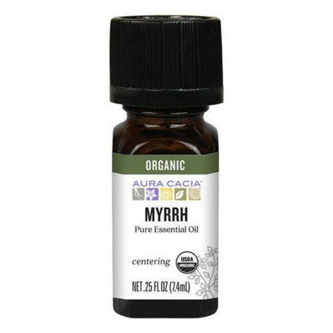 Aura Cacia, Organic Myrrh Essential Oil, 0.25 Oz Aura Cacia