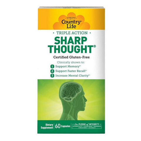 Country Life, Triple Action Sharp Thought, 60 Capsules Country Life
