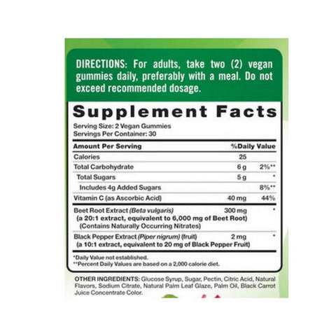 Nature's Truth, Beet Root + Naturally Occurring Nitrates Gummies Natural Strawberry, 60 Count Nature's Truth
