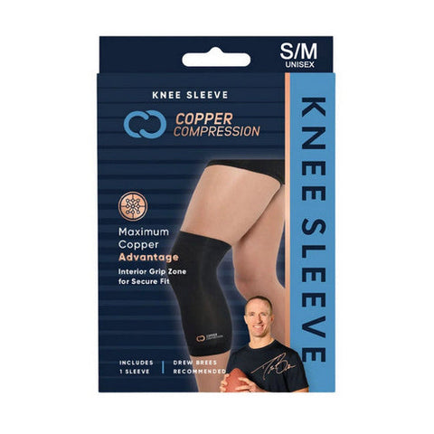 Copper Compression, Knee Sleeve Copper Infused Small Medium, 1 Count