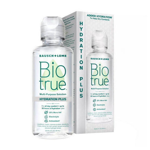 Biotrue, Hydration Plus Contact Lens Solution, 4 Oz Biotrue