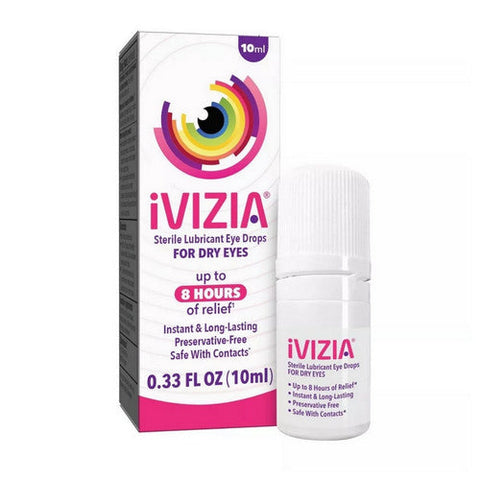 Ivizia, Sterile Lubricant Eye Drops For Dry Eyes, 0.33 Oz Ivizia
