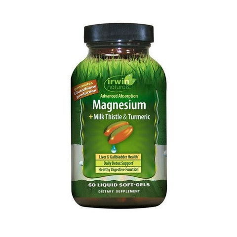 Irwin Naturals, Advanced Absorption Magnesium + Milk Thistle And Turmeric, 60 Count Irwin Naturals