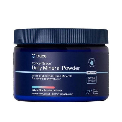 Trace Minerals, ConcenTrace Daily Mineral Powder Blue Raspberry, 6.35 Oz Trace Minerals