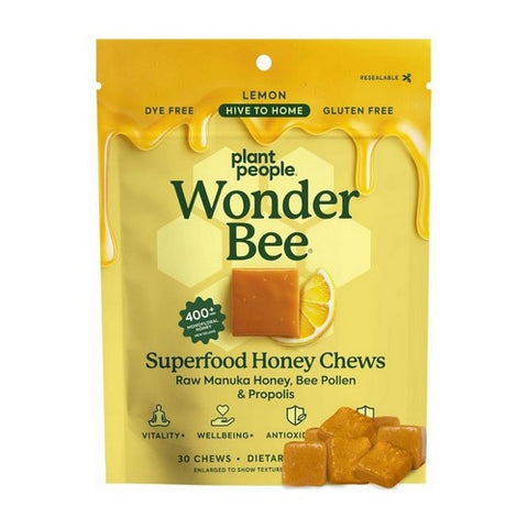 Plant People, WonderBee Honey Lemon Chews, 30 Count Plant People