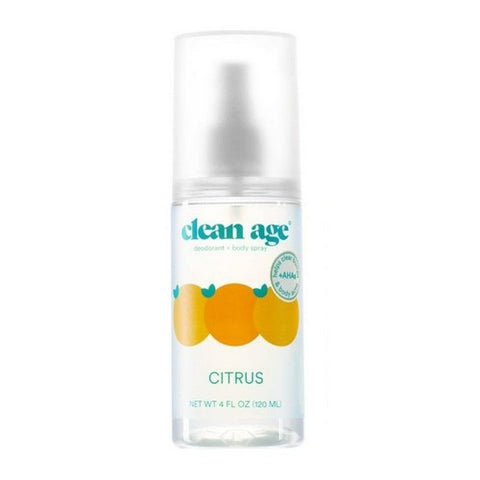 Clean Age, Deodorant Plus Body Spray Citrus, 4 Oz Clean Age