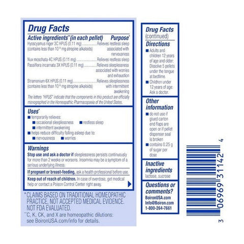 Boiron, SleepCalm On the Go-Melatonin-Free Sleep Relief, 160 Count Boiron