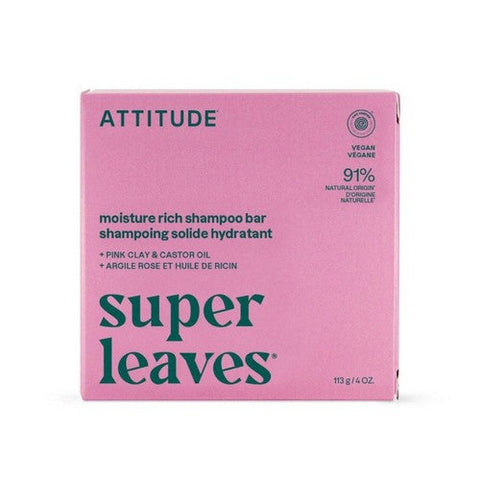 Attitude, Super Leaves Coconut And Wild Berries Hydrating Shampoo Bar, 4 Oz Attitude