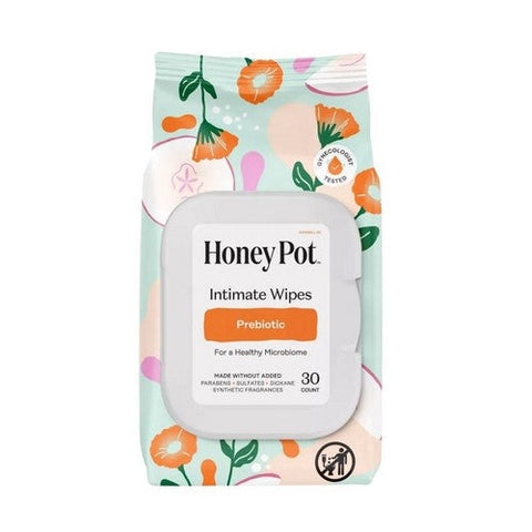 The Honey Pot, Feminine Wipes Prebiotic, 30 Count