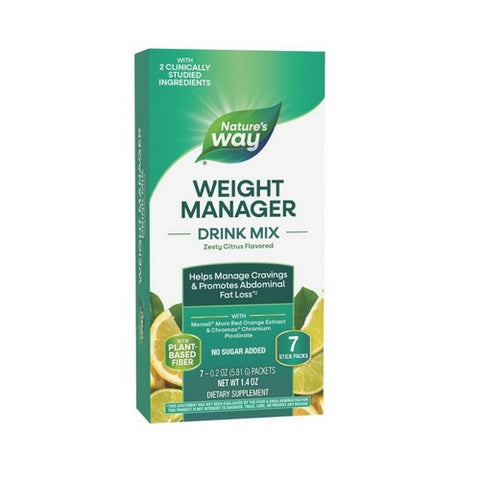 Weight Manager Drink Mix Zesty Citrus 7 Packets / 1.4 Oz by Nature's Way