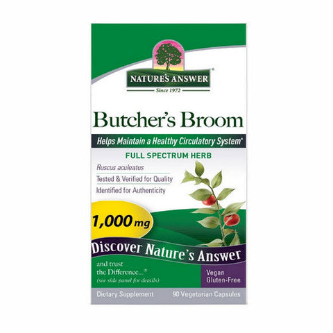 Nature's Answer, Butchers Broom Root, 90 Caps Nature's Answer