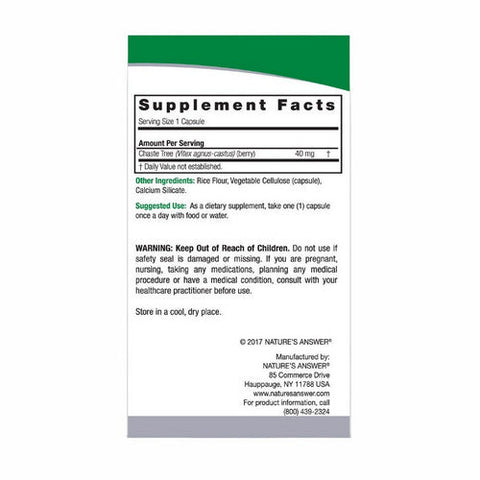 Nature's Answer, Vitex Agnus-Castus Chaste Tree Berry, 40 Mg, 90 Veg Caps Nature's Answer