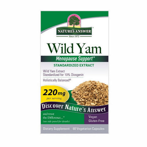 Nature's Answer, Wild Yam Root Standardized, 60 Veg Caps Nature's Answer