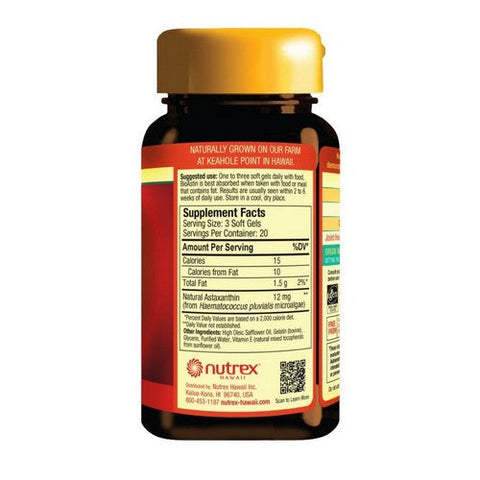 Nutrex Hawaii, Bioastin Hawaiian Astaxanthin, 4 Mg, 60 Softgels Nutrex Hawaii