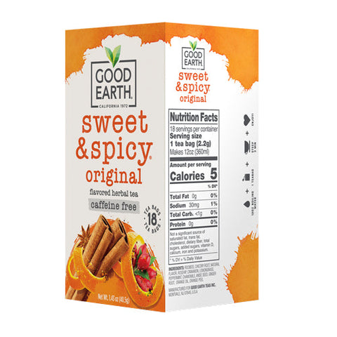 Good Earth Teas, Herbal Tea Caffeine Free Sweet & Spicy, 18 Bags Good Earth Teas